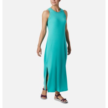 Columbia PFG Slack Water Knit Maxi, Vestidos Azules Para Mujer | 874301-DZL